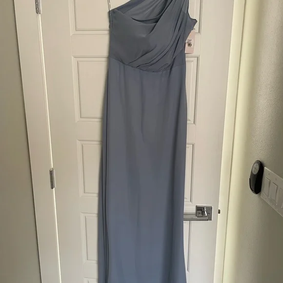 Birdy Grey Kira Chiffon Dusty Blue Dress XS - Picture 3 of 14